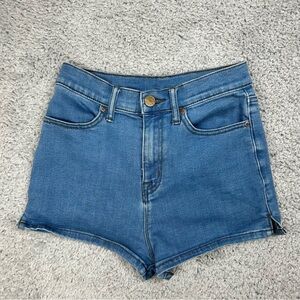 BDG Shorts Womens 25 Pin Up Super High Rise Light Wash Booty Denim Summer Sexy